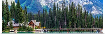 Panoramic View of Emerald Lake, Yoho National Park, British Columbia, Canada