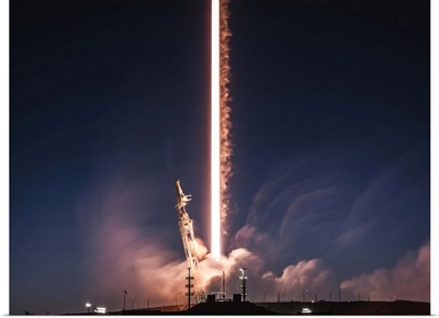 PAZ Mission, Falcon 9 Rocket Trail From Liftoff, Vandenberg Air Force Base in California