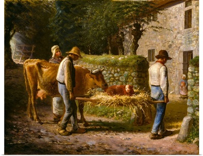 Peasants Bringing Home A Calf Born In The Fields