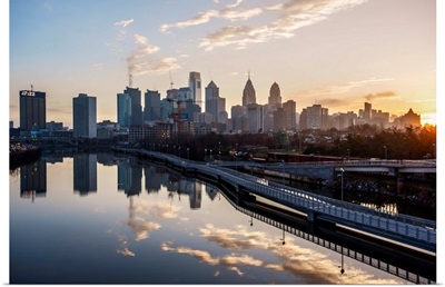 Philadelphia City Skyline at Sunrise