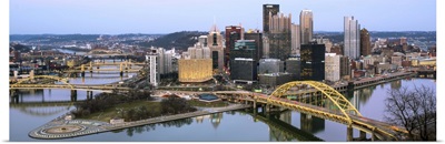 Pittsburgh City Skyline in the Early Evening
