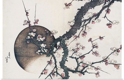 Plum Blossom And The Moon From The Book Mount Fuji In Spring (Haru No Fuji)