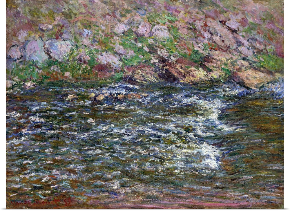 Monet spent the spring of 1889 painting the landscape around the confluence of two rivers, the Petite Creuse and the Grand...
