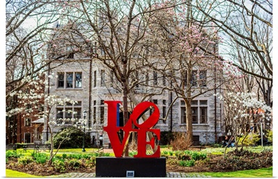 Robert Indiana's Love sculpture at University of Pennsylvania