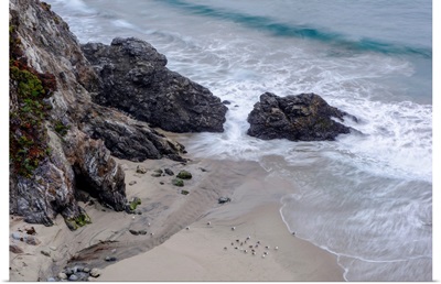Rocky Creek Bridge Beach Rocks, Monterey County, California