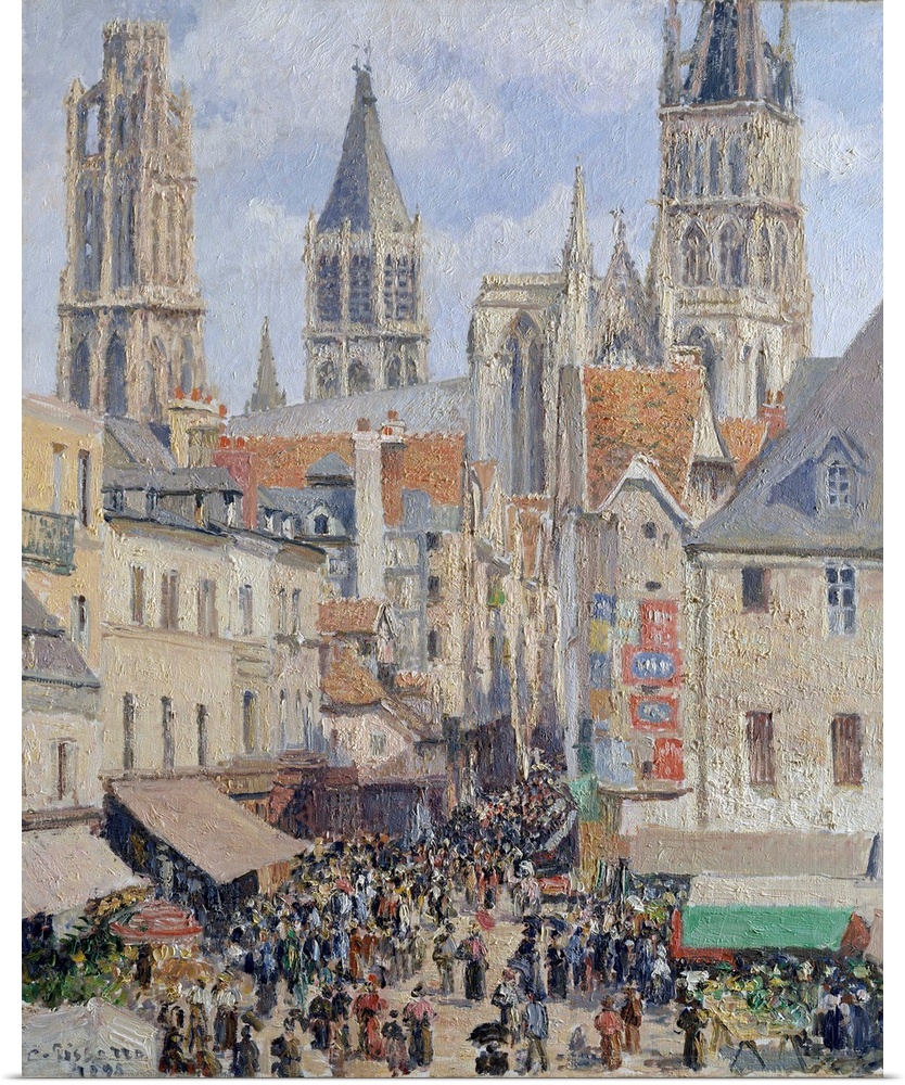 By the time of Pissarro's fourth visit to Rouen in 1898, he was already familiar with the motifs there. The artist depicte...
