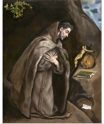 Saint Francis Kneeling in Meditation