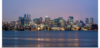 Seattle City Skyline At Night, Washington