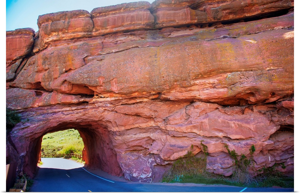 View of Shallow Cave at Red Rocks in Colorado