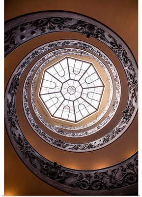 Spiral Staircase to Skylight Window, Vatican History Museum, Vatican City, Italy, Europe