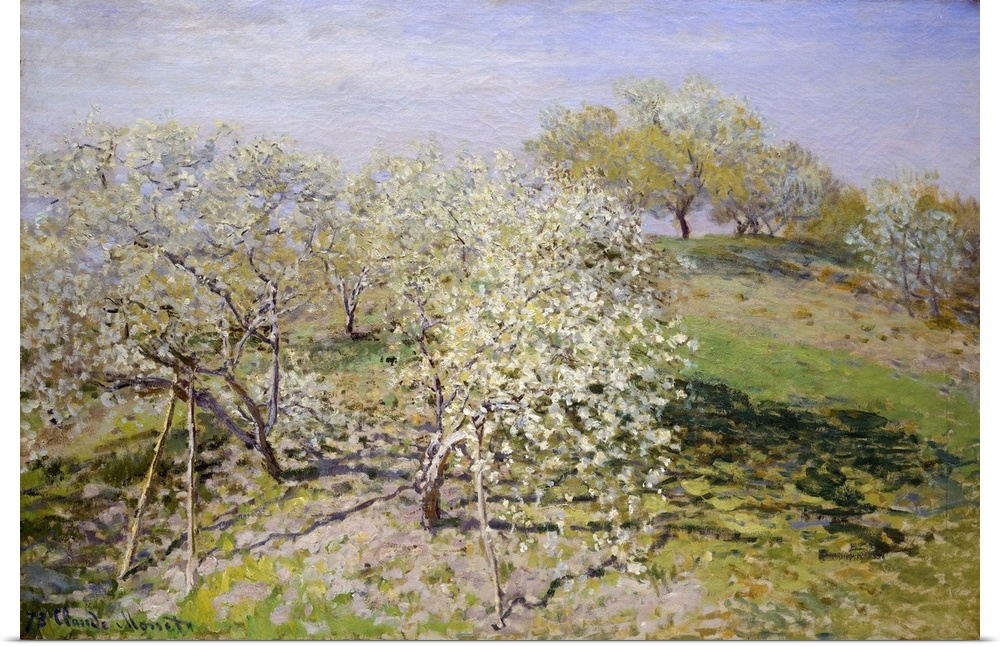 Monet made this work in the vicinity of his home in Argenteuil, a village on the Seine northwest of Paris that was a favor...