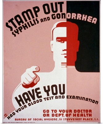 Stamp out Syphilis and Gonorrhea - WPA Poster