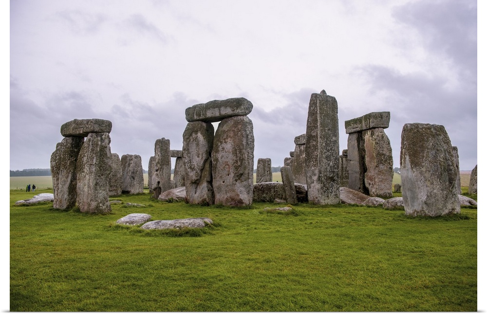 Photograph of Stonehenge, a prehistoric monument and now a historic landmark in Wiltshire, England, United Kingdom.