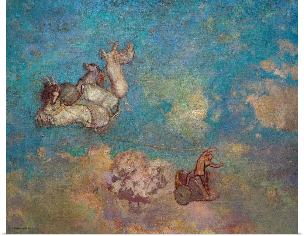 Between 1905 and 1916 Redon devoted a number of oils, pastels, and watercolors to the theme of horses of the sun, driven, ...