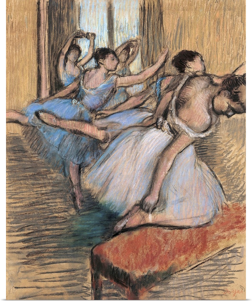 About 1900 Degas revised a painting (Foundation E. G. Buhrle Collection, Zurich) that he had made some twenty years earlie...