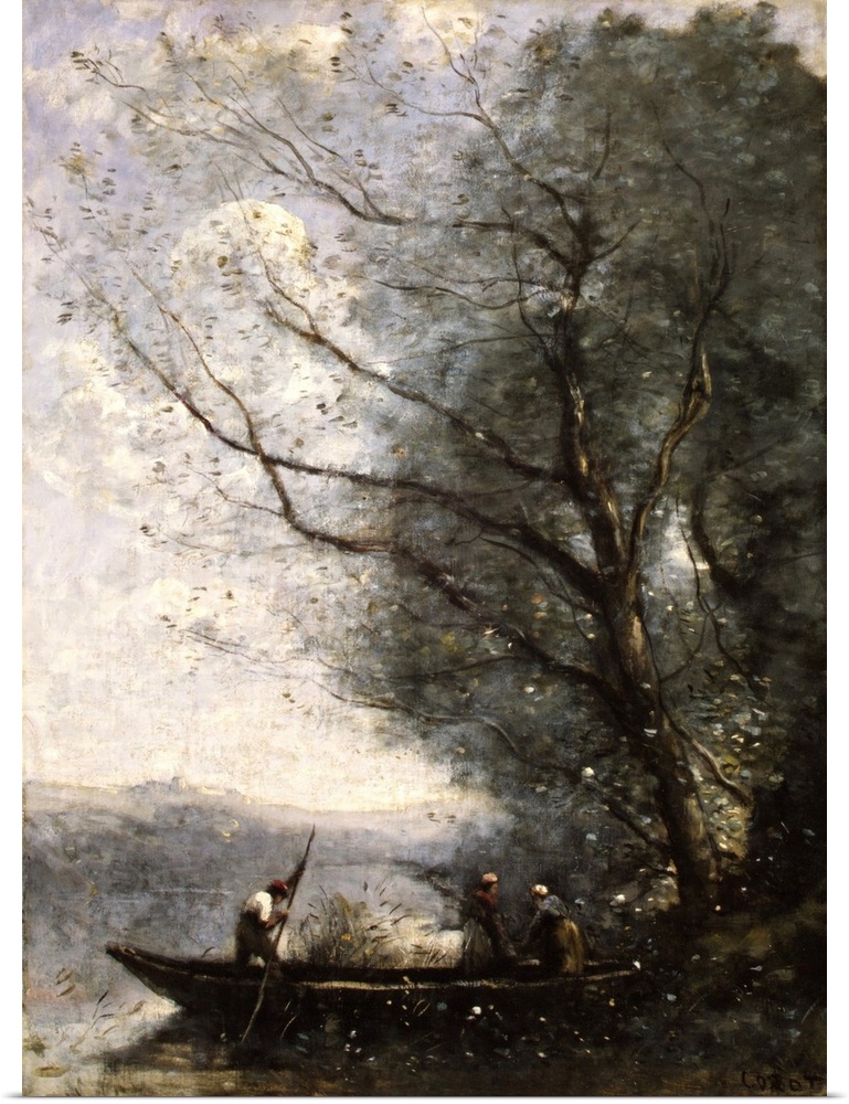 Like many of the landscapes Corot painted at the end of his career, The Ferryman exemplifies the timeless, idyllic quality...