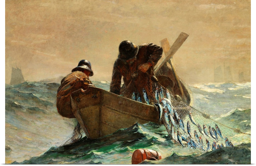 In 1883, Winslow Homer moved to the small coastal village of Prouts Neck, Maine, where he created a series of paintings of...