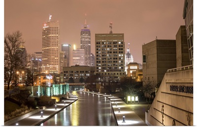 The Indianapolis Riverwalk at Night