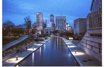 The Indianapolis Riverwalk in the Early Evening