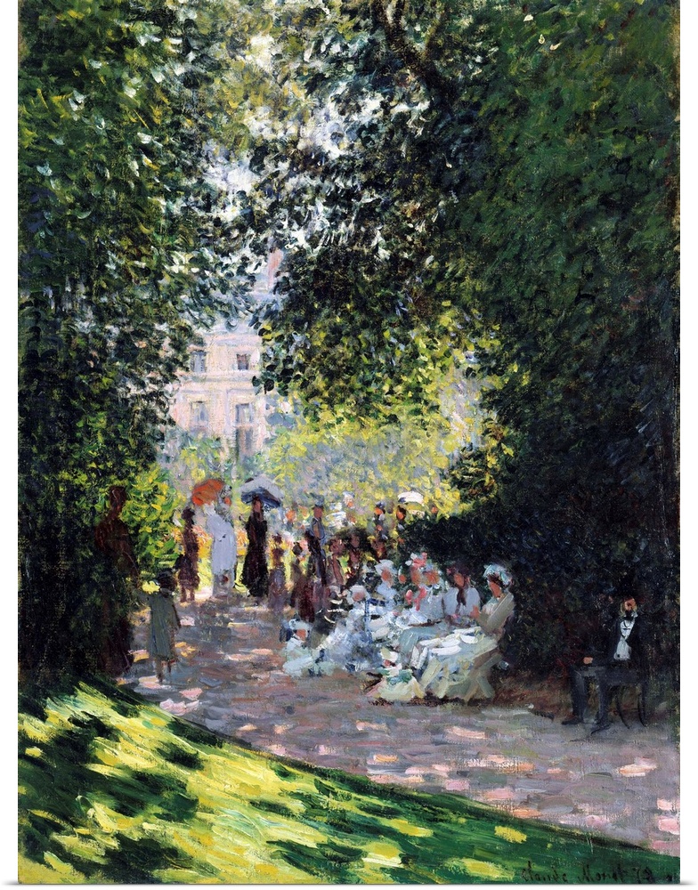 Monet painted six views of the Parc Monceau: three in 1876 and three in 1878. In this canvas, the disposition of light and...