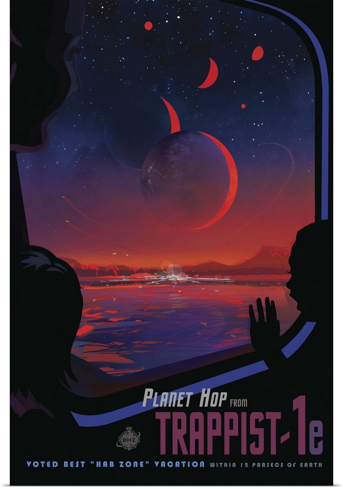 Some 40 light-years from Earth, a planet called TRAPPIST-1e offers a heart-stopping view: brilliant objects in a red sky, ...