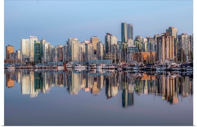 Vancouver Skyline With Boats, Vancouver, British Columbia, Canada