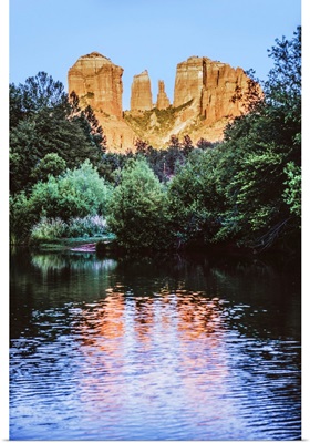 View Of Cathedral Rock From Oak Creek, Sedona, Arizona