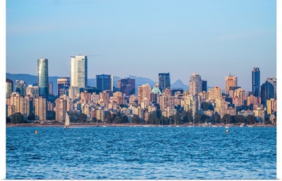 View of Downtown And English Bay Beach, Vancouver, British Columbia, Canada