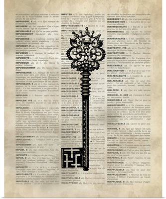 Vintage Dictionary Art: Key