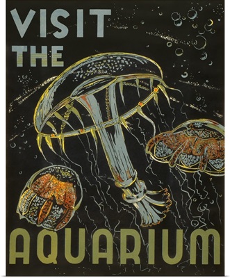 Visit the Aquarium - WPA Poster