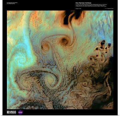 Von Karman Vortices - USGS Earth as Art