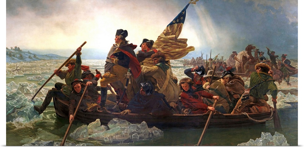 Leutze's depiction of Washington's attack on the Hessians at Trenton on December 25, 1776, was a great success in America ...