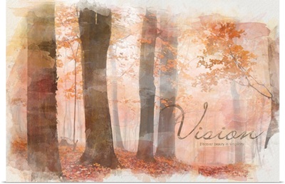 Watercolor Inspirational Poster: Discover beauty in simplicity