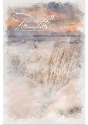 Watercolor Inspirational Poster:  Follow your heart and uncover new horizons