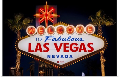 Welcome to Fabulous Las Vegas Nevada Sign at Night