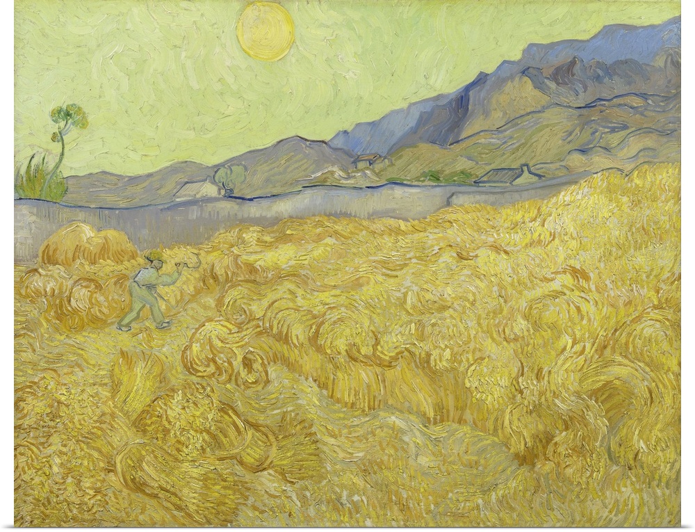 Vincent van Gogh - Wheatfield with a reaper.
