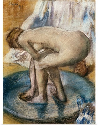 Woman Bathing in a Shallow Tub