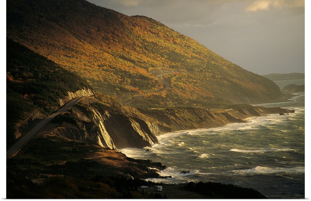 The Cabot Trail winds its way along the Gulf of St. Lawrence.