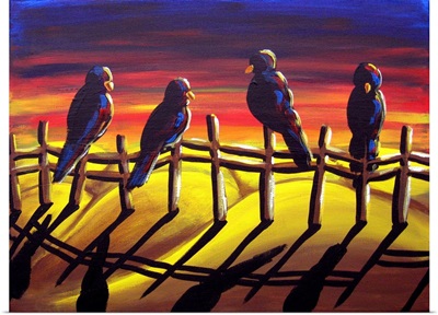 Sunset Crows