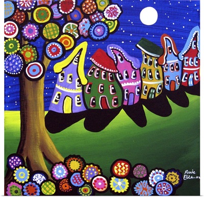 Whimsical Houses and Trees