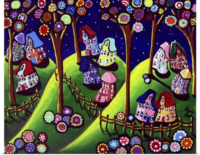 Whimsical Houses and Trees