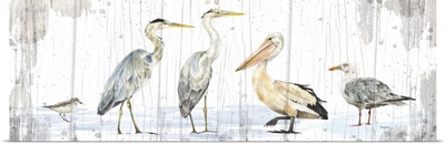 Birds of the Coast Rustic Panel