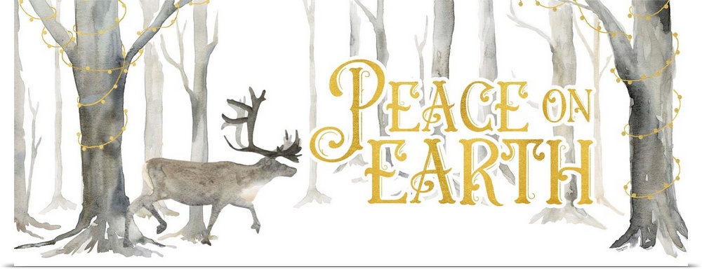 Christmas Forest Panel II - Peace on Earth