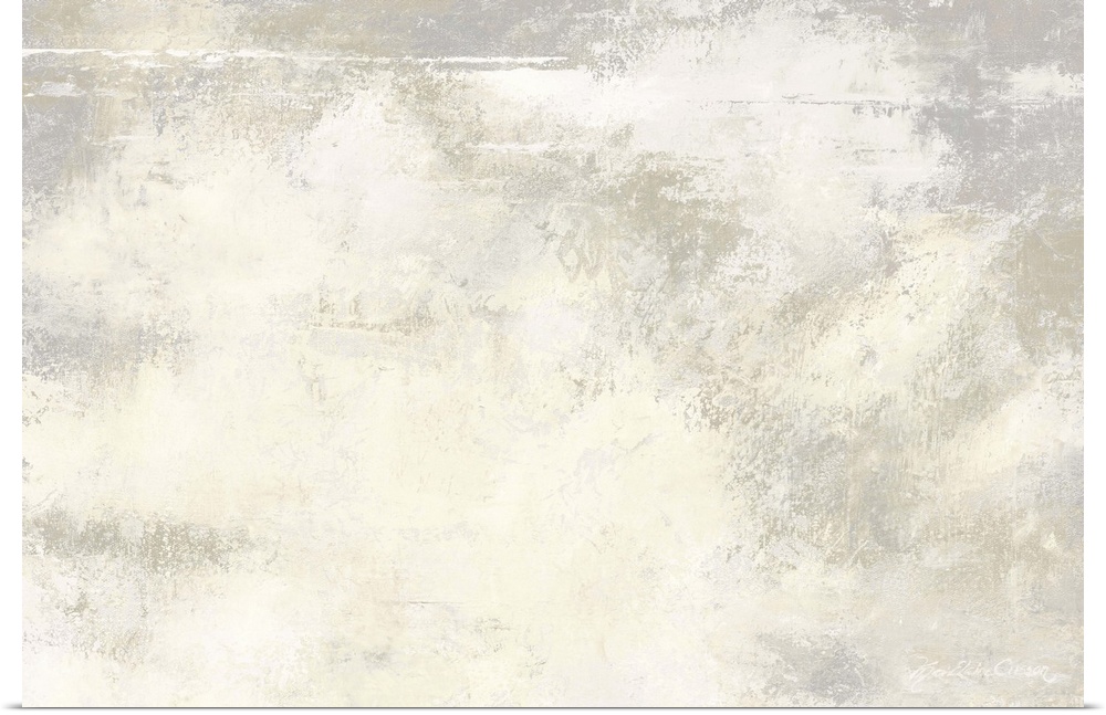 Horizontal abstract of grey and cream colors with a roughen consistency.