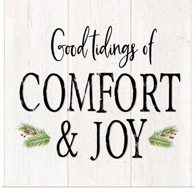 Peaceful Christmas II Comfort and Joy black text