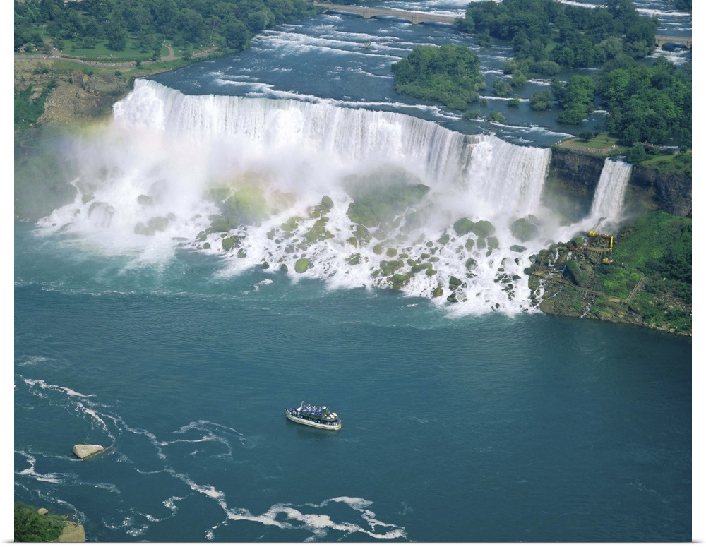 Aerial view of the American Falls, Niagara Falls, New York State
