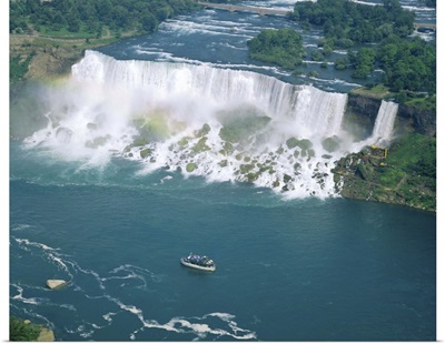 Aerial view of the American Falls, Niagara Falls, New York State