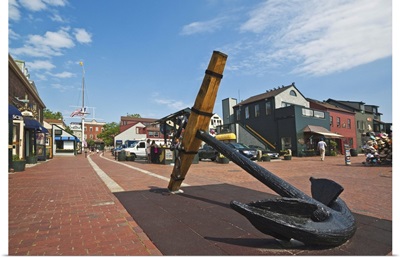 Antique anchor at Bowen's Wharf, Newport, Rhode Island, New England