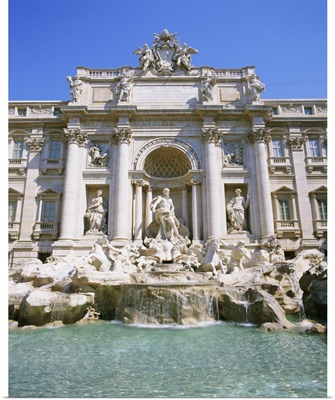 Baroque style, Trevi Fountain (Fontana di Trevi), Rome, Lazio, Italy