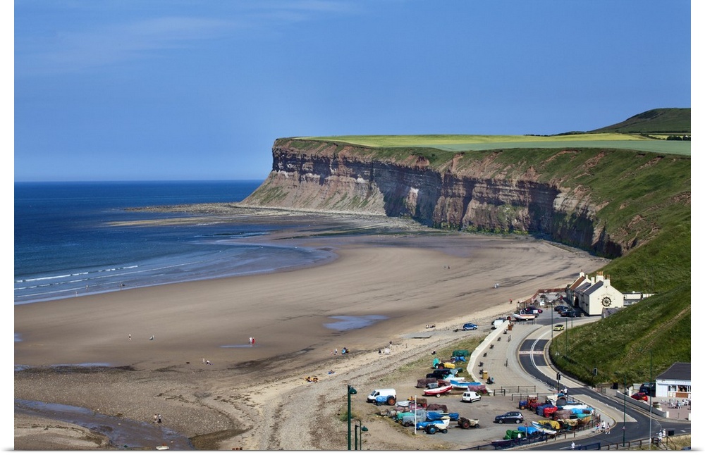 Beach and Huntcliff at Saltburn by the Sea, Redcar and Cleveland, North Yorkshire, Yorkshire, England, United Kingdom, Eur...